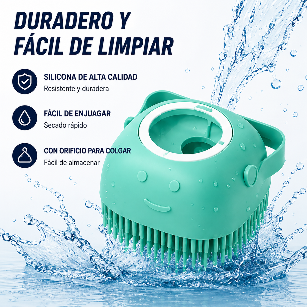 Cepillo dispensador de Champú para mascotas