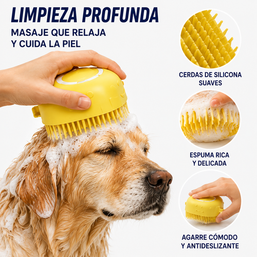 Cepillo dispensador de Champú para mascotas