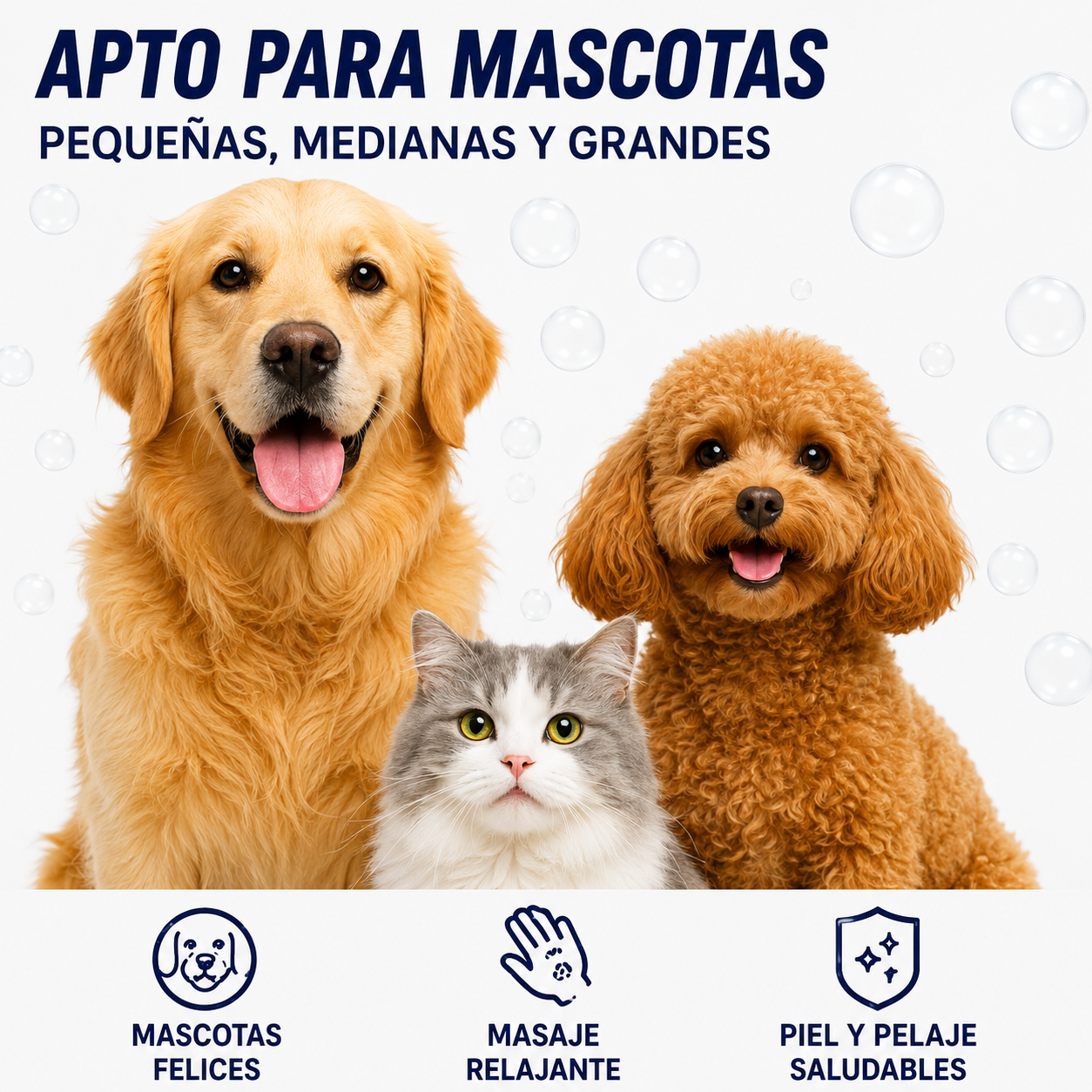 Cepillo dispensador de Champú para mascotas