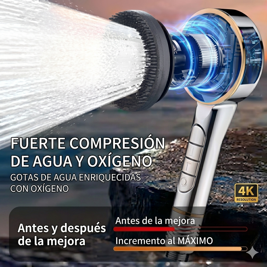 Cabezal de ducha multifunción con filtro