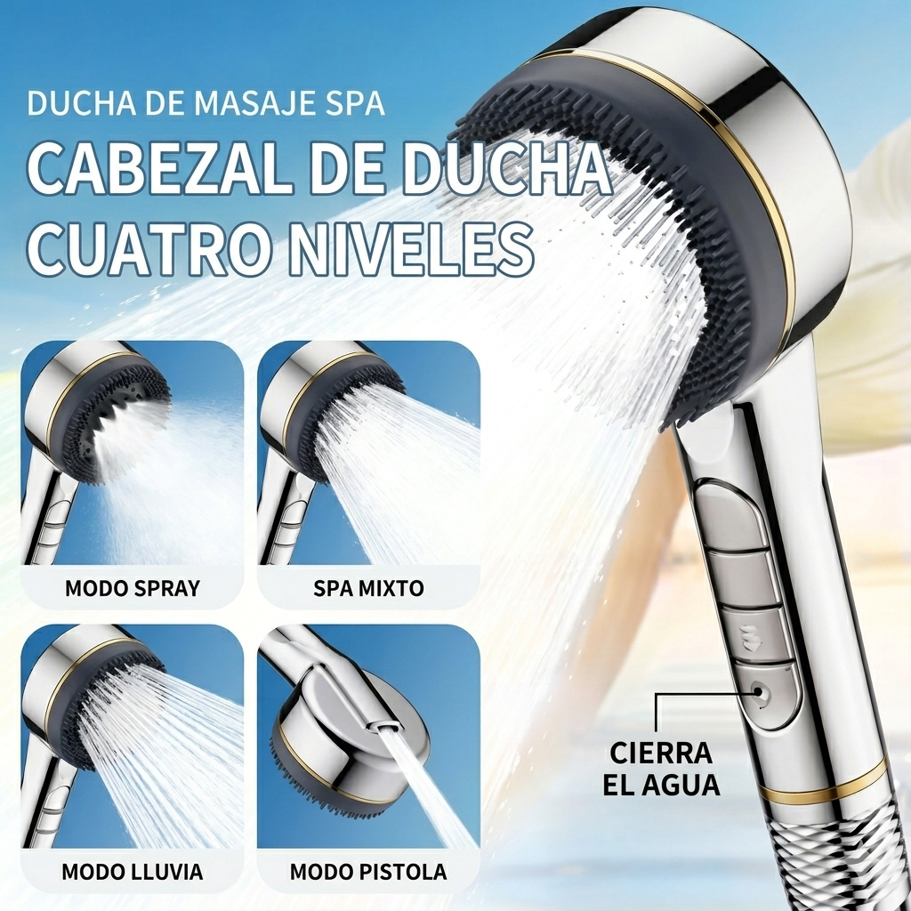 Cabezal de ducha multifunción con filtro