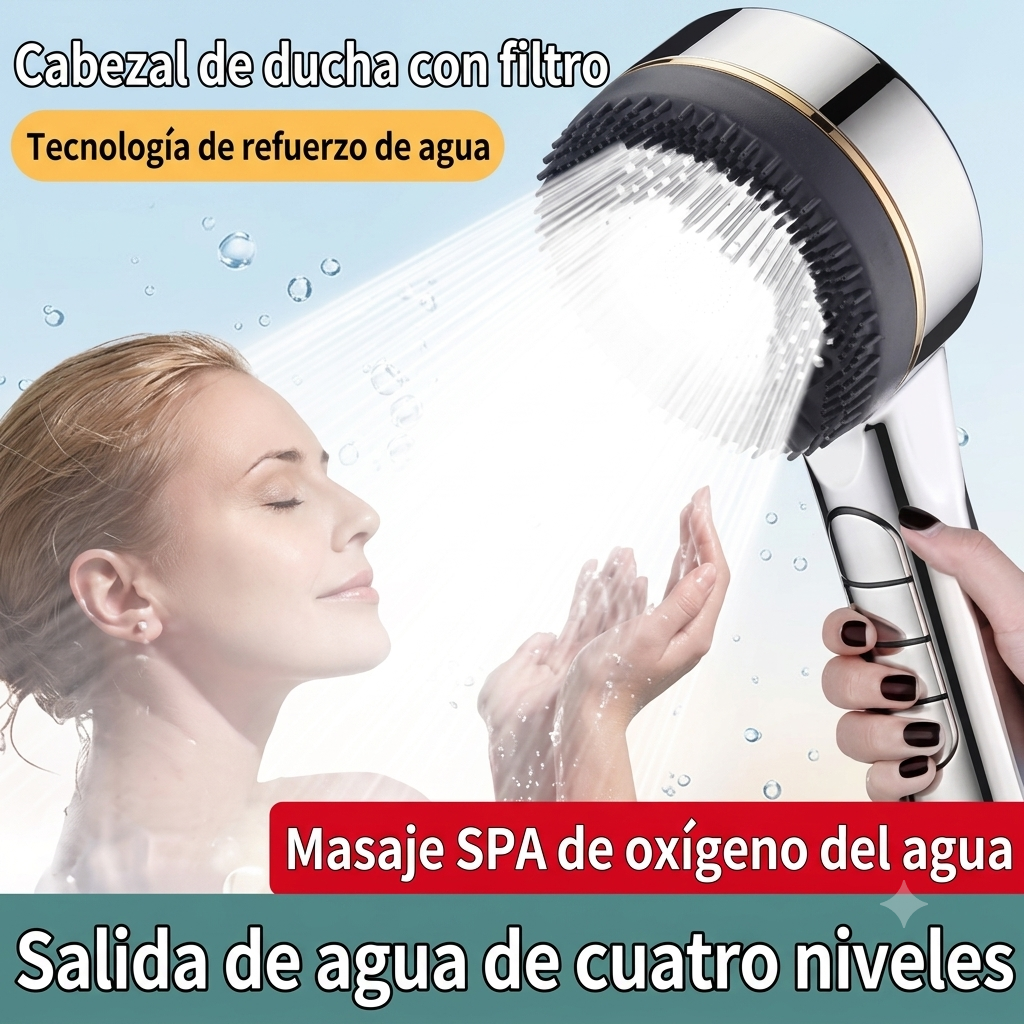 Cabezal de ducha multifunción con filtro